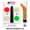 Oranžinis MyToy Vibrator Kit Oranžinis &amp; Žalias - Customizable Silicone Model 13.3cm