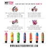 Oranžinis MyToy Vibrator Kit Oranžinis &amp; Žalias - Customizable Silicone Model 13.3cm