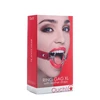 Ouch By Shots Ouch! Adjustable XL Ring Gag with Leather Straps Juodas