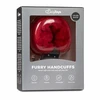 Easytoys Ouch! Furry Handcuffs Raudona - Soft Plush Adjustable Restraint System