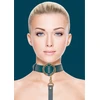 Ouch By Shots OUCH! Halo Adjustable Collar and Leash Set - Gold Accents, Leather Look