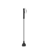 Ouch By Shots Ouch! Heart-Shaped Crop with Braided Handle and Wrist Strap Juodas