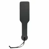 Ouch! Juodas PU Leather Impact Paddle - Ergonomic, Durable, 32 cm