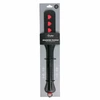 Easytoys Ouch! Long Leather Paddle Juodas-Raudona with Decorative Heart Cut-Outs 32cm