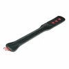 Easytoys Ouch! Long Leather Paddle Juodas-Raudona with Decorative Heart Cut-Outs 32cm