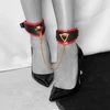 Ouch By Shots Ouch! Milan Collection Adjustable Leg Cuffs Juodas/Raudona Bonded Leather