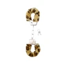 Shots Ouch! Plush Furry Handcuffs - Adjustable Soft Cuffs, Rožinė Finish