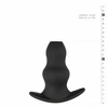 Ouch! Silicone Hollow Plug Medium - Soft Flexible Design, Juodas