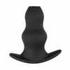 Ouch! Silicone Hollow Plug Medium - Soft Flexible Design, Juodas
