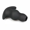 Ouch! Silicone Hollow Plug Medium - Soft Flexible Design, Juodas