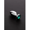 Steel By Shots Ouch! Stainless Steel Plug with Glass Gemstone - Small, Sidabrinis