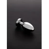 Steel By Shots Ouch! Stainless Steel Plug with Glass Gemstone - Small, Sidabrinis
