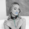 Ouch By Shots Ouch! Venice Collection Juodas Adjustable Collar with Leash Set