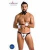 Passion Men Passion Alfrojo S/M Juodas - Elegant Mesh Slip with Decorative Details