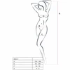 Passion Woman Bodystockings PASSION BS013 Elegant Juodas Bodystocking, One Size, Fine Mesh Design