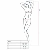 Passion Woman Bodystockings Passion BS017 Baltas Bodystocking - Elegant Lace Fishnet Design, One Size