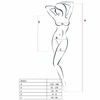 Passion Woman Bodystockings Passion BS025 Bodystocking Baltas Dress-Style Long Sleeve One Size