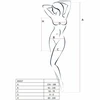 Passion Woman Bodystockings Passion BS027 Bodystocking Juodas Dress-Style Fishnet One Size