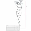 Passion Woman Passion BS045 Bodystocking Juodas - Embroidered Fishnet, One Size