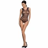 Passion Woman Passion BS086 Juodas Bodystocking - Lace Mesh Design, One Size