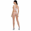 Passion Woman PASSION BS089 Bodystocking Baltas Mesh-Lace One Size - Elegant Design