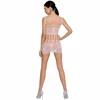 Passion Woman Passion BS090 Baltas Mesh Bodystocking Mini Dress One Size