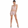 Passion Woman Passion BS090 Baltas Mesh Bodystocking Mini Dress One Size