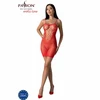 Passion Woman Bodystockings PASSION BS096 Raudona Bodystocking One Size - Mesh &amp; Lace Design