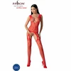 Passion Woman Bodystockings PASSION BS099 Bodystocking Raudona - One Size, Stretch Mesh Design