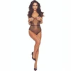 Passion Woman Bodystockings Passion BS115 Bodystocking Juodas Mesh Open Design, Size Options