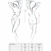 Passion Woman Teddies Passion Daryl Juodas Teddy S/M - Elegant Mesh Bodysuit for Women