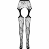 PASSION WOMAN GARTER &amp; STOCK Passion ECO S001 Raudona Bodystocking - Eco-Friendly Recycled Material, One Size