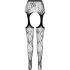 PASSION WOMAN GARTER &amp; STOCK Passion ECO S001 Raudona Bodystocking - Eco-Friendly Recycled Material, One Size