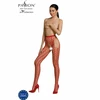 PASSION WOMAN GARTER &amp; STOCK PASSION ECO S007 Raudona Bodysuit - Sustainable Recycled Nylon, One Size