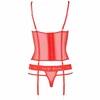 Passion Woman Corsets Passion Kyouka Corset Raudona L/XL - Adjustable Straps &amp; Matching Thong