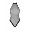 Passion Moonlight Mesh Bodysuit with Decorative Lace Juodas S/M