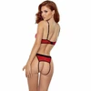 Passion Woman Sets PASSION Porigelia Bodysuit Raudona &amp; Juodas S/M - Elegant Lingerie Design