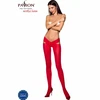 PASSION WOMAN GARTER &amp; STOCK Passion TIOPEN 005 Opaque 3/4 Raudona Tights 60 DEN - Modern Hip Cut
