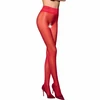 PASSION WOMAN GARTER &amp; STOCK Passion TIOPEN 008 Raudona Decorative Lace 1/2 Tights 30 DEN