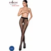 PASSION WOMAN GARTER &amp; STOCK PASSION TIOPEN 018 Juodas Tights 20 DEN Open Style Size 1/2