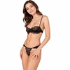 Passion Woman Sets PASSION Tivolea Bra &amp; Thong Set Juodas S/M - Elegant Lace Lingerie