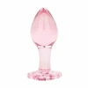 Pink Rožinė Anal Collection Glass Plug Medium Heart-Shaped Base 8.3 cm Rožinė