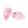 Pink Rožinė Anal Collection Glass Plug Small Rožinė 7cm Heart-Shaped Base