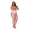 Rožinė Dreamgirl 3X High Waisted Lace Panty Rožinė with Cutout Back Detail