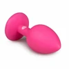 Pink Rožinė EasyToys Diamond Plug Small Rožinė - Silicone Intimate Priedas with Jewel Base