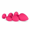 Rožinė EasyToys Silicone Jewel Plug Set Rožinė - 3 Sizes, Decorative Base