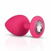 Rožinė EasyToys Silicone Jewel Plug Set Rožinė - 3 Sizes, Decorative Base