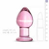 Pink Rožinė Glas Rožinė Medium Anal Glass Plug - Smooth Borosilicate, 4.3 cm