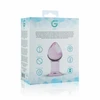 Pink Rožinė Glas Rožinė Medium Anal Glass Plug - Smooth Borosilicate, 4.3 cm