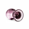 Pink Rožinė Glas Rožinė Medium Anal Glass Plug - Smooth Borosilicate, 4.3 cm